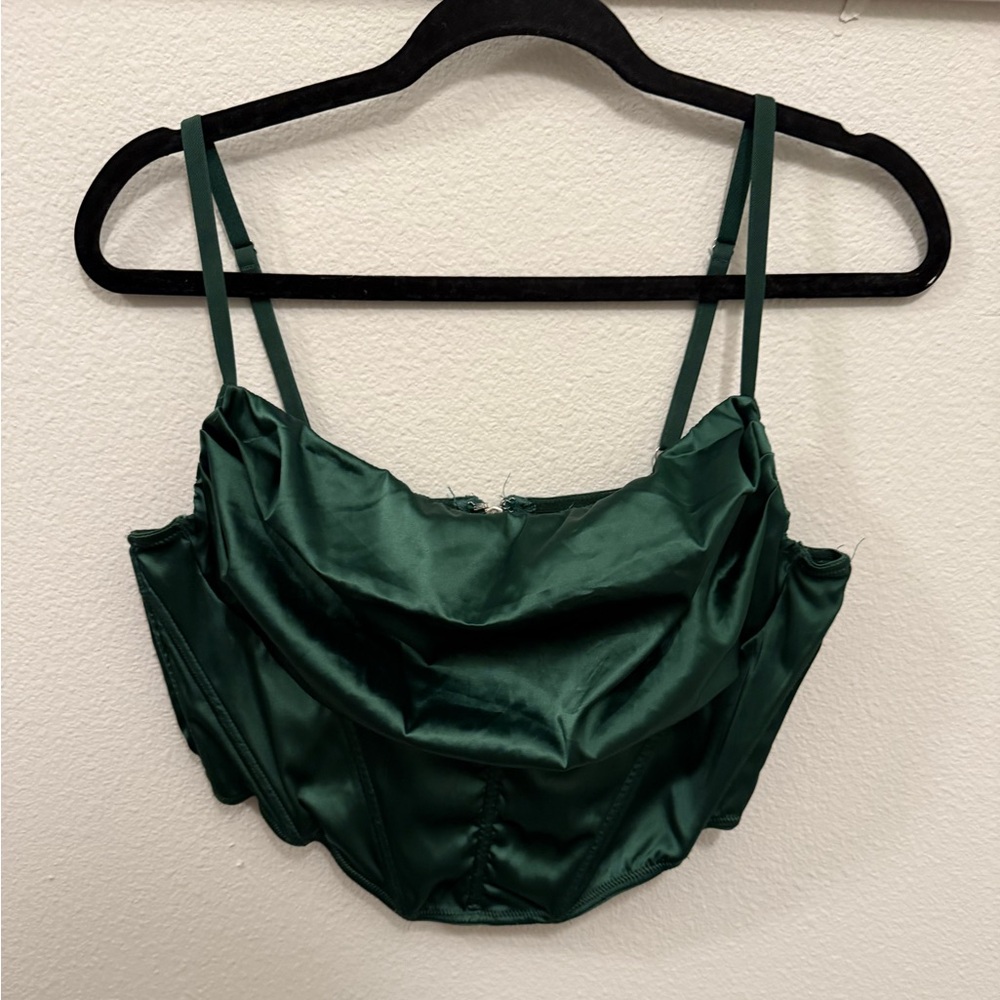 Green corset style top